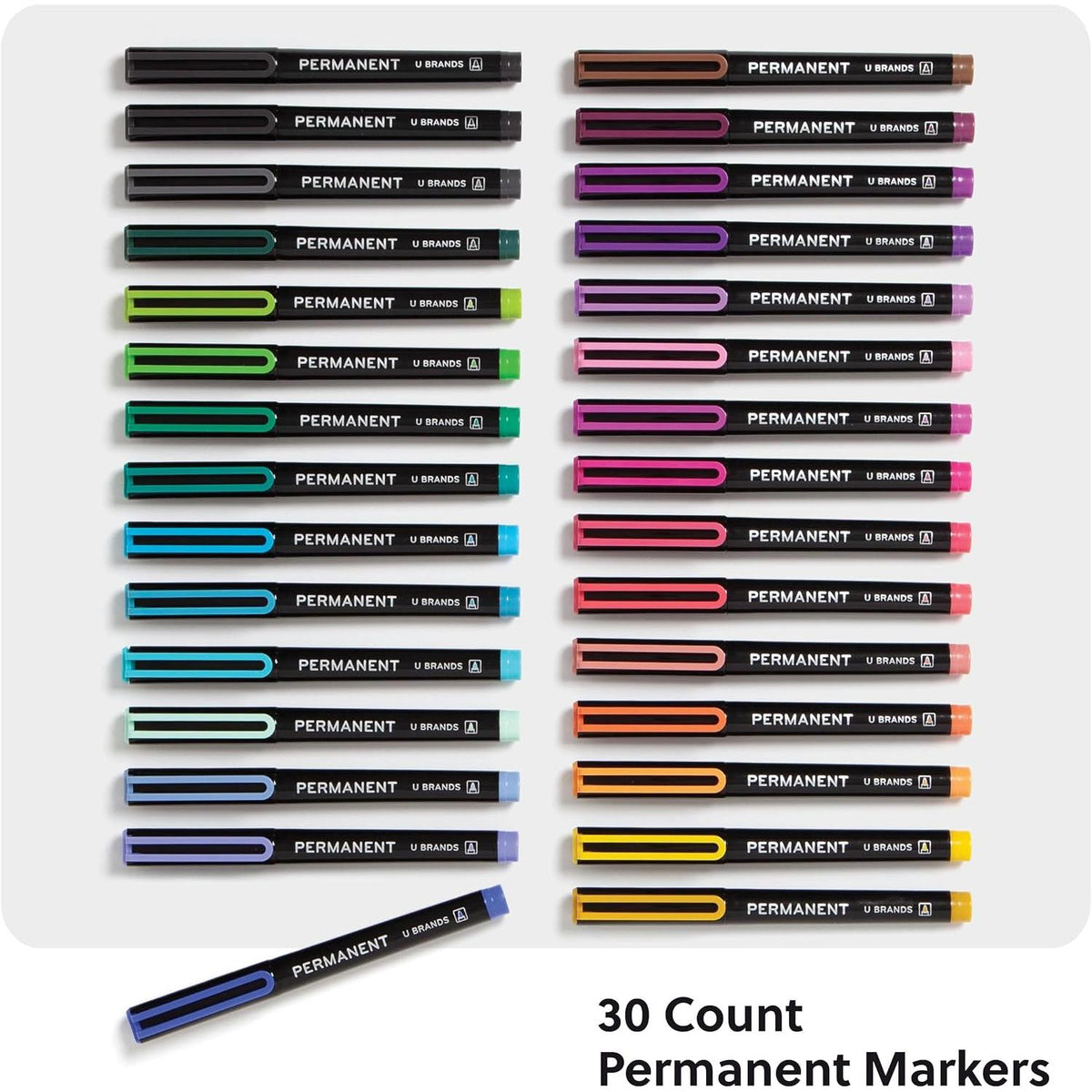 U Brands Malibu Permanent Markers Set, 30 Assorted Bold Colors-843463171784-LR-362773-2-LR eShop