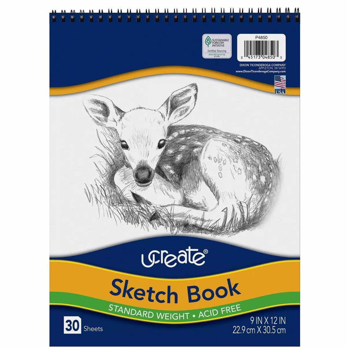 UCreate 30 Sheet Sketch Book, 9" x 12"-045173048503-LR-174122-1-LR eShop