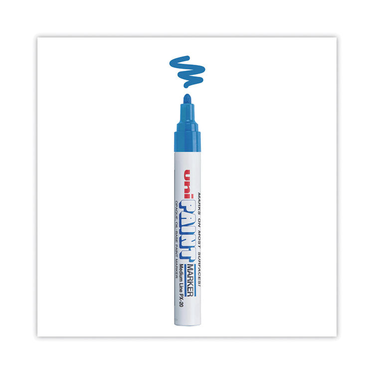 uni-ball uni-Paint Oil Based Medium Line Marker - Blue, 12 count-030246636039-LR-297231-3-LR eShop