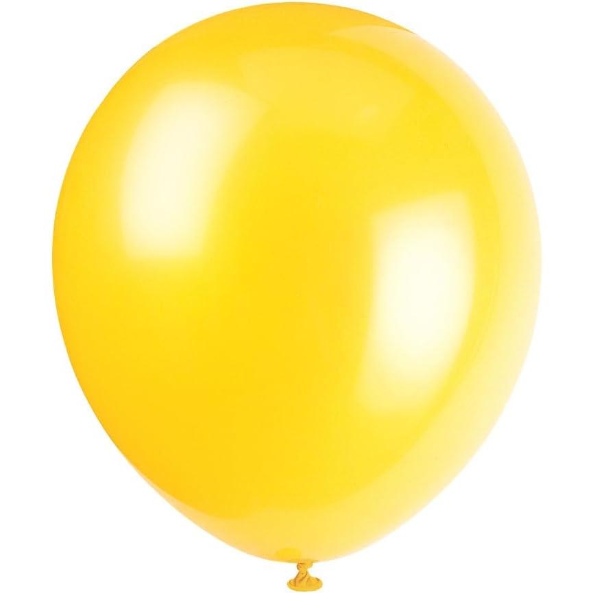 Unique 12" Latex Balloons, 10 count - Sunburst Yellow-011179545070-LR-359575-2-LR eShop