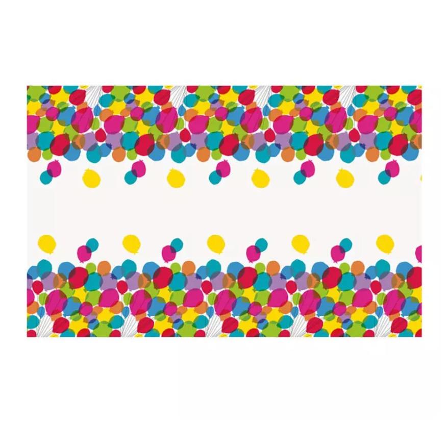 Unique Patterned Rectangular Plastic Table Cover, 54" x 84" - Balloons & Rainbow-011179731237-LR-359581-2-LR eShop