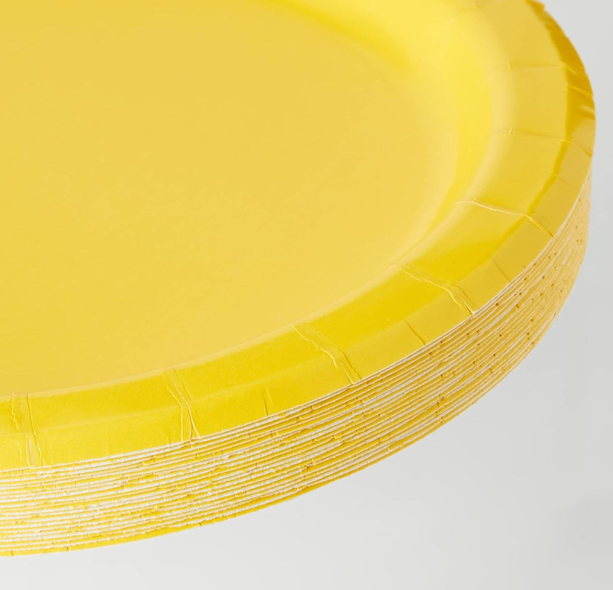 Unique Solid Round 7" Paper Plates - Neon Yellow, 20 count-011179991549-LR-359598-2-LR eShop