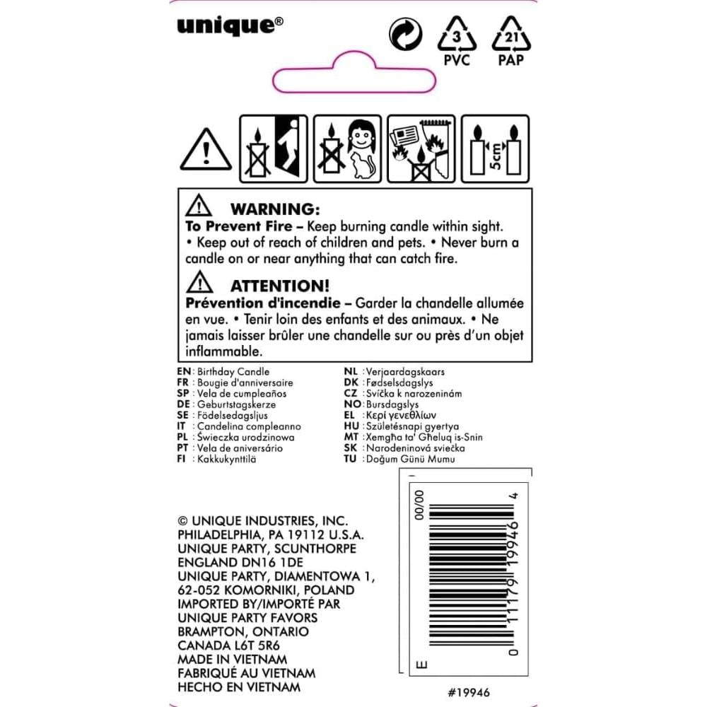 Unique Vibrant Rainbow Border Birthday Candle - Number 6-011179199464-LR-359553-5-LR eShop