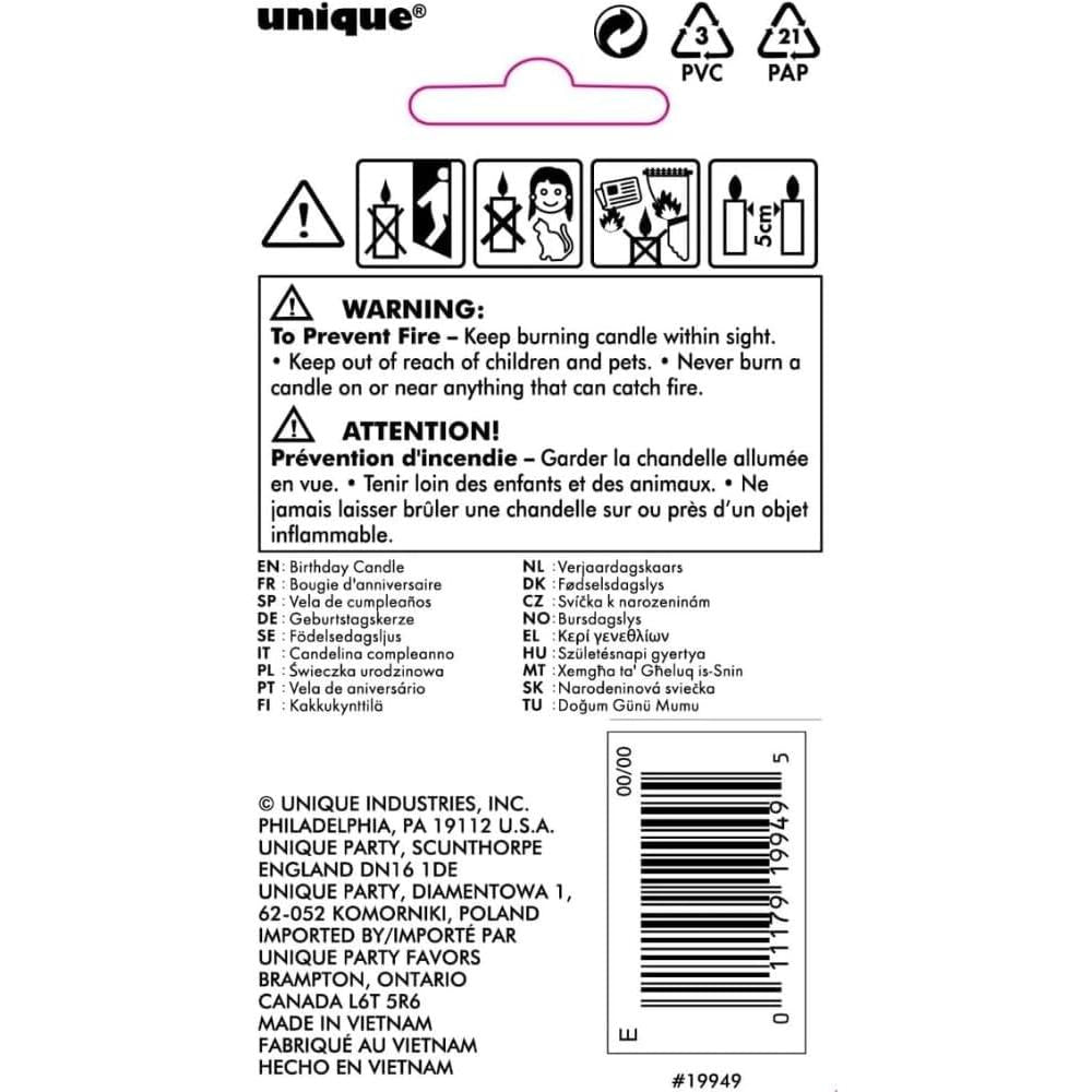 Unique Vibrant Rainbow Border Birthday Candle - Number 9-011179199495-LR-359556-5-LR eShop