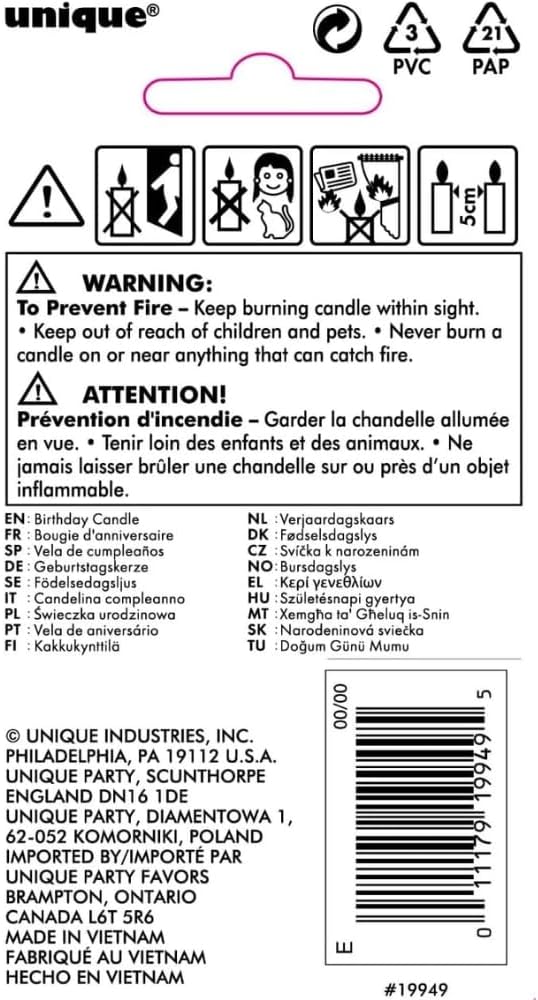 Unique Vibrant Rainbow Border Birthday Candle - Number 9-011179199495-LR-359556-5-LR eShop