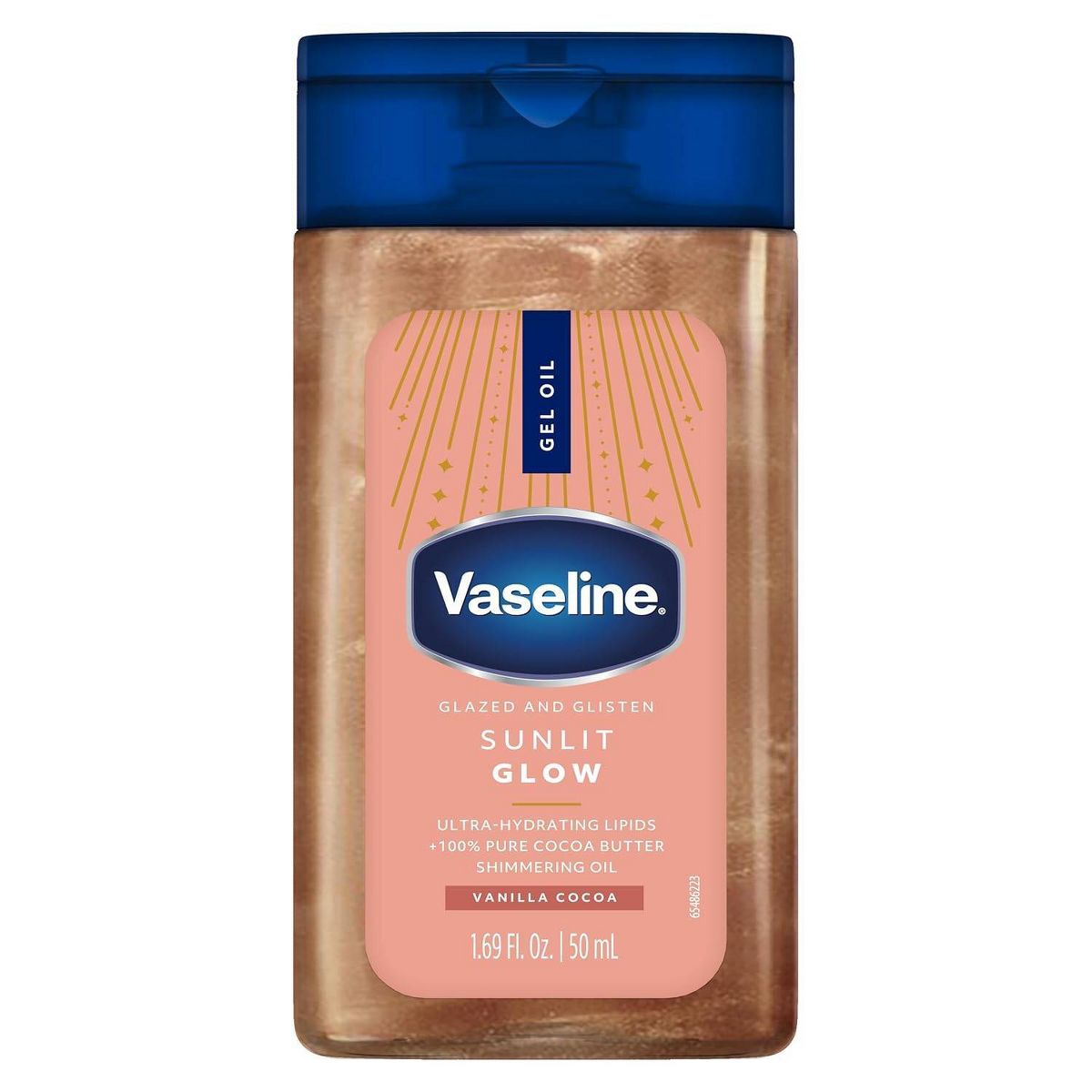 Vaseline Glazed & Glisten Shimmering Gel Body Oil - Sunlit Glow, Vanilla Cocoa, 1.69 oz-850077231476-LR-363258-1-LR eShop