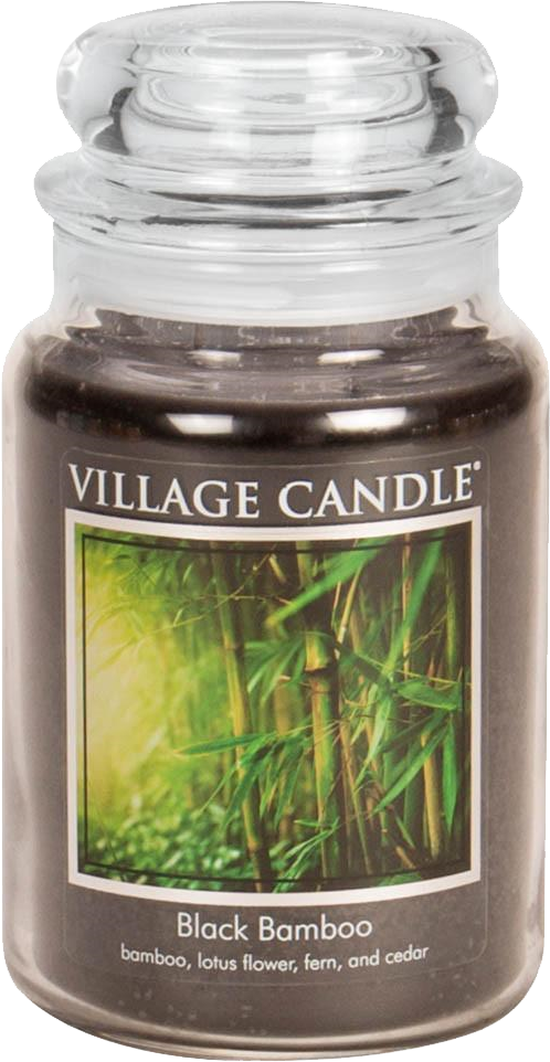 Village Candle Large Apothecary Jar Candle - Black Bamboo-602406603191-LR-292684-1-LR eShop