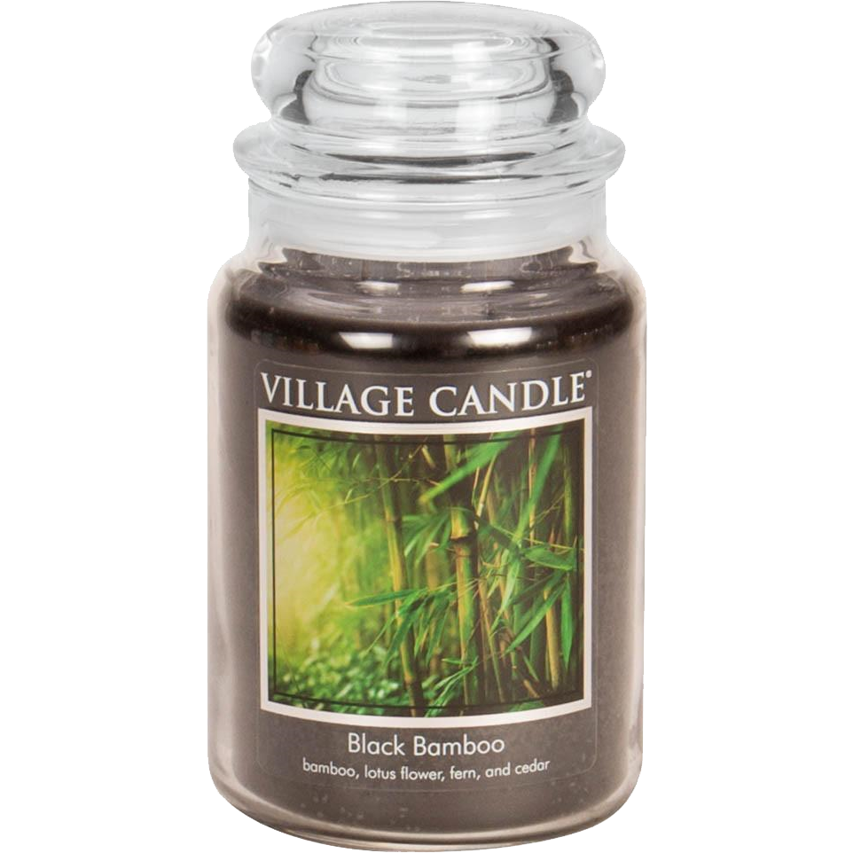 Village Candle Large Apothecary Jar Candle - Black Bamboo-602406603191-LR-292684-1-LR eShop