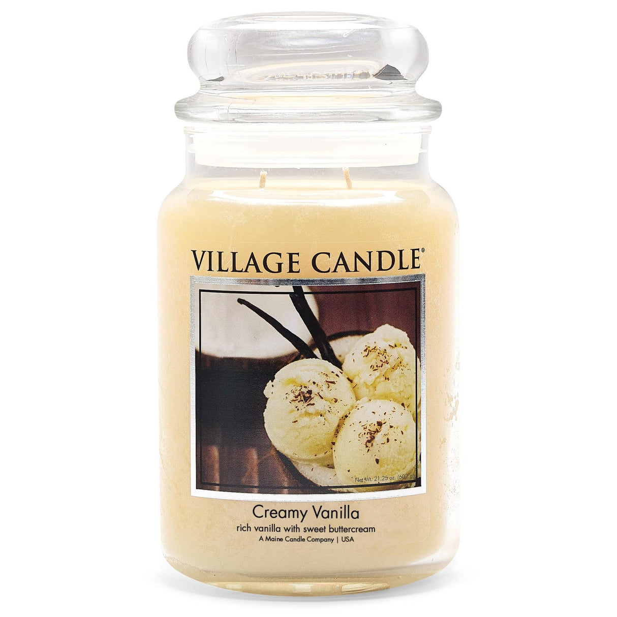 Village Candle Large Apothecary Jar Candle - Creamy Vanilla-602406801467-LR-199896-1-LR eShop