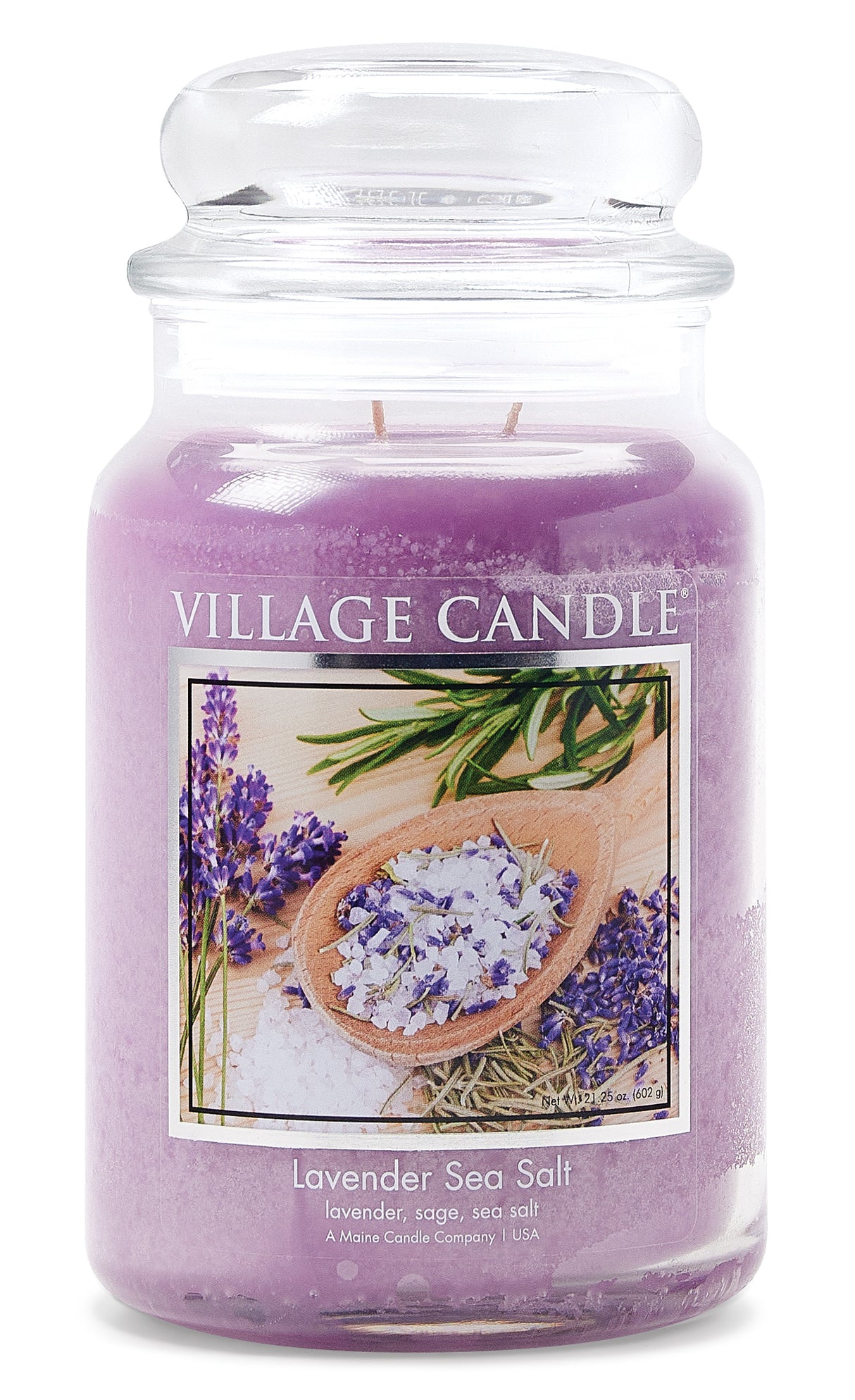 Village Candle Large Apothecary Jar Candle - Lavender Sea Salt-602406643944-LR-332806-1-LR eShop