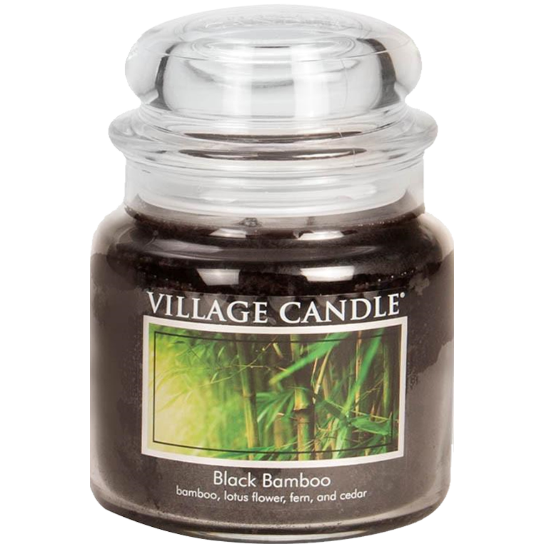 Village Candle Medium Glass Apothecary Jar Candle - Black Bamboo-602406603160-LR-275704-1-LR eShop