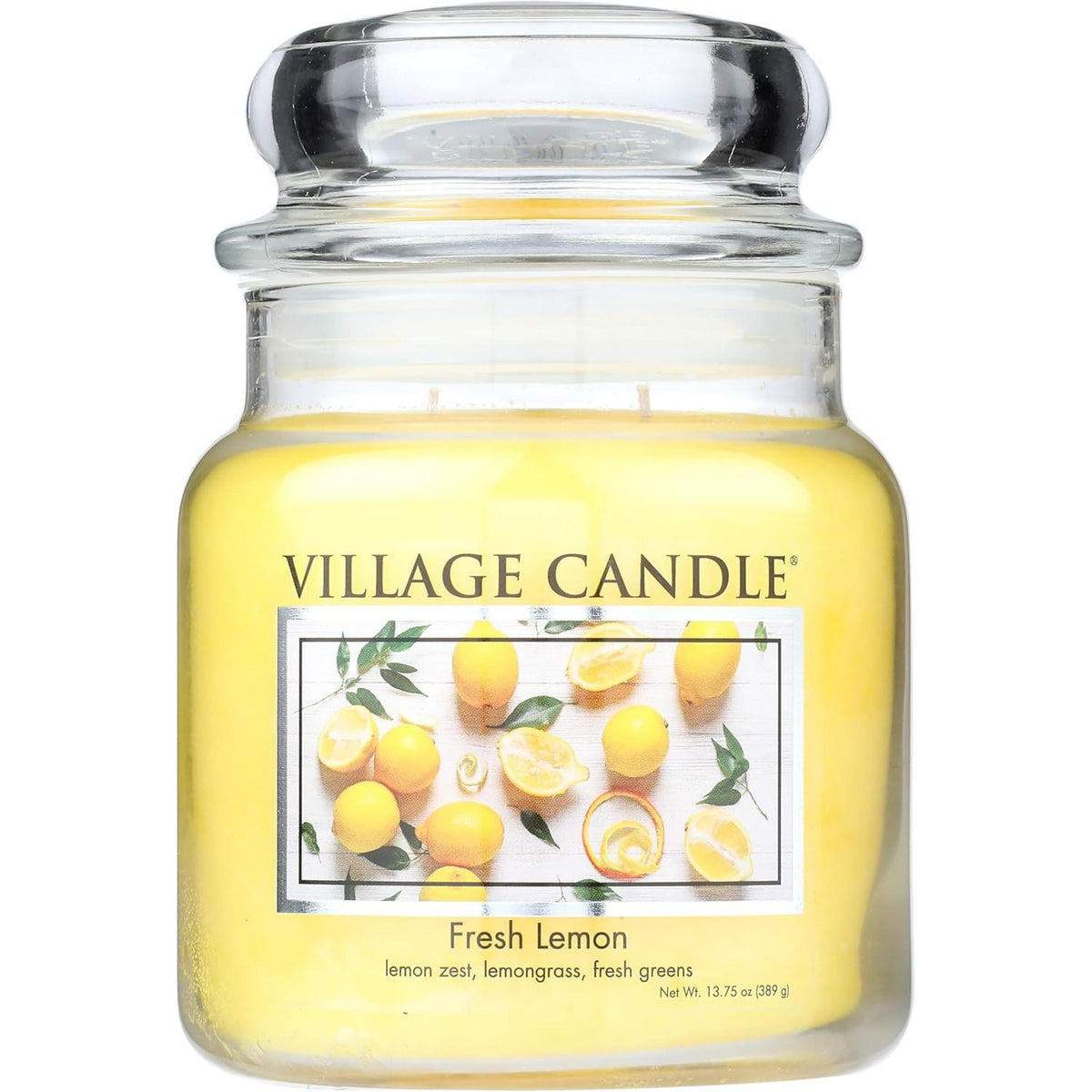 Village Candle Medium Glass Apothecary Jar Candle - Fresh Lemon-602406641667-LR-339970-1-LR eShop