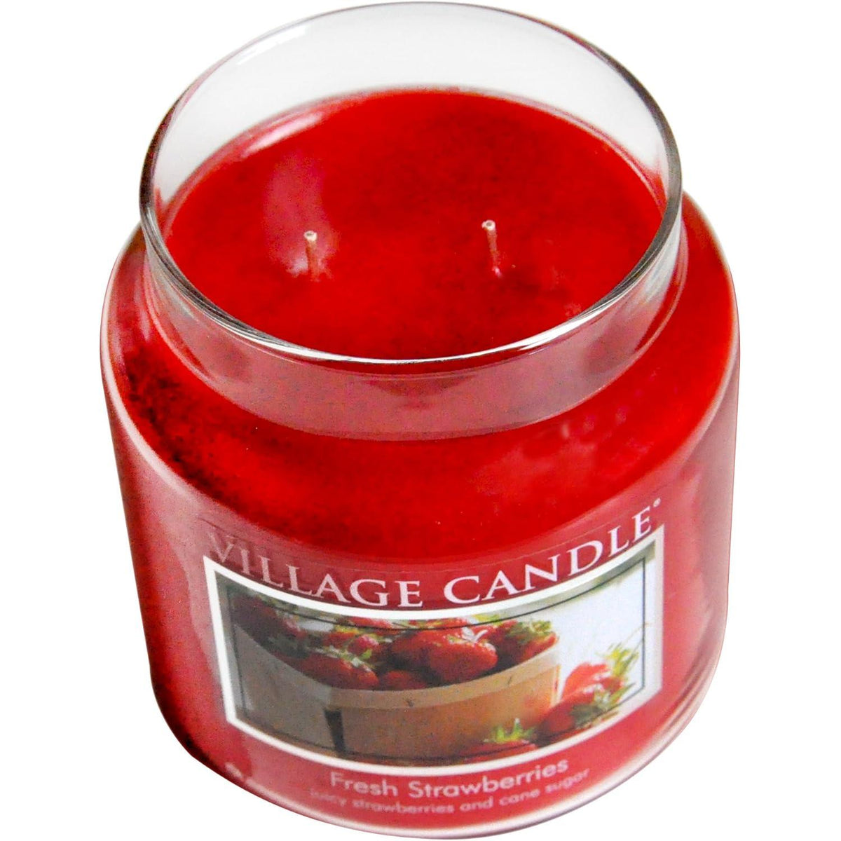 Village Candle Medium Glass Apothecary Jar Candle - Fresh Strawberries-602406602828-LR-322058-3-LR eShop