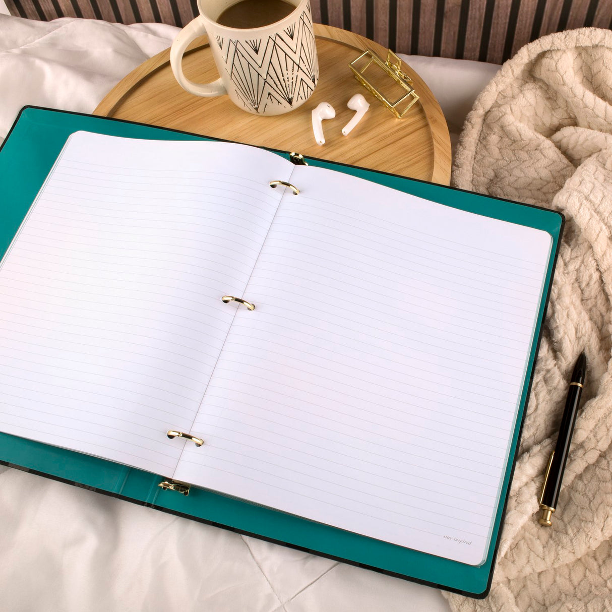 West Village by Mead Large 3-Ring Binder with Notebook - Black, 9.75" x 12.5"-071723247065-LR-361594-3-LR eShop