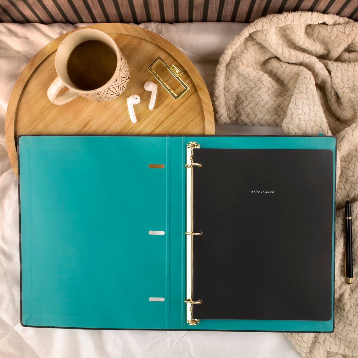 West Village by Mead Large 3-Ring Binder with Notebook - Black, 9.75" x 12.5"-071723247065-LR-361594-5-LR eShop