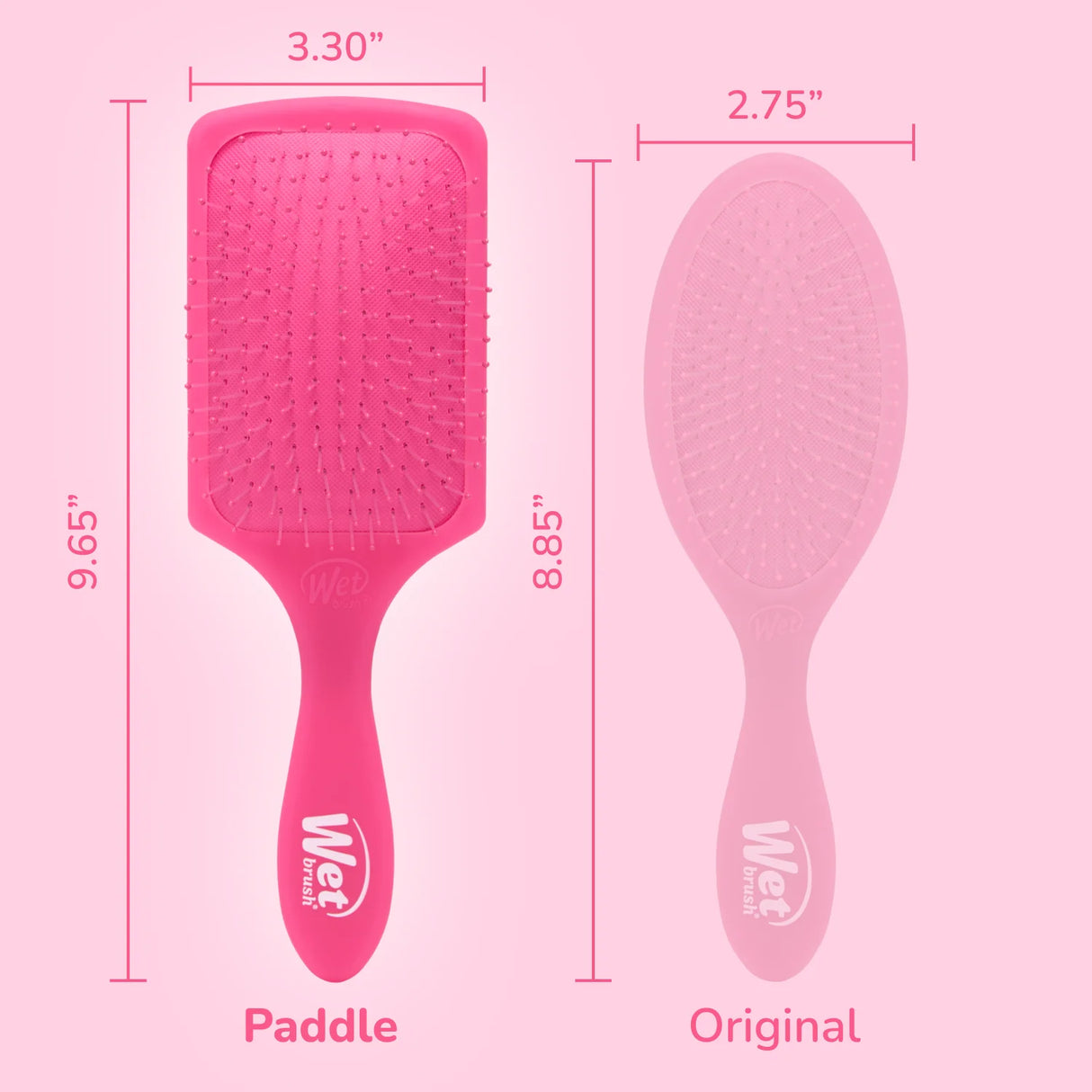 Wet Brush Paddle Detangler Hair Brush - Frost Pink-736658449372-LR-359886-5-LR eShop