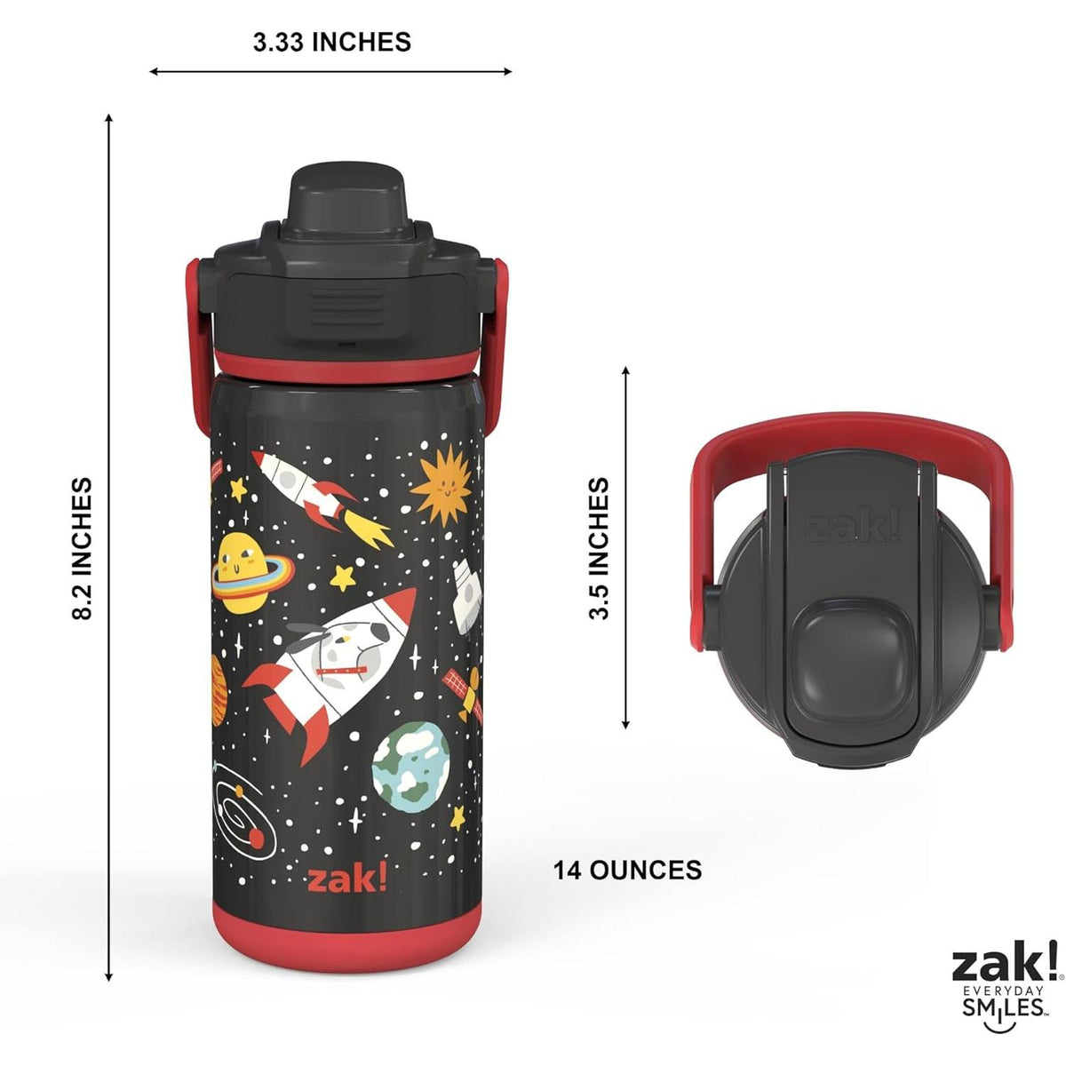 Zak Stainless Steel Vacuum Bottle - Spaceships, 14 oz-707849173901-LR-354938-5-LR eShop