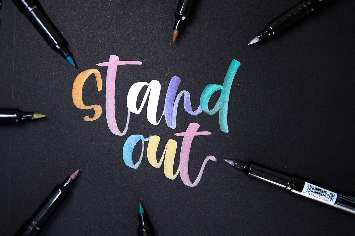 Zebra Medium Point Metallic Brush Pen - Assorted Metallics, 3 count-045888016033-LR-331079-6-LR eShop