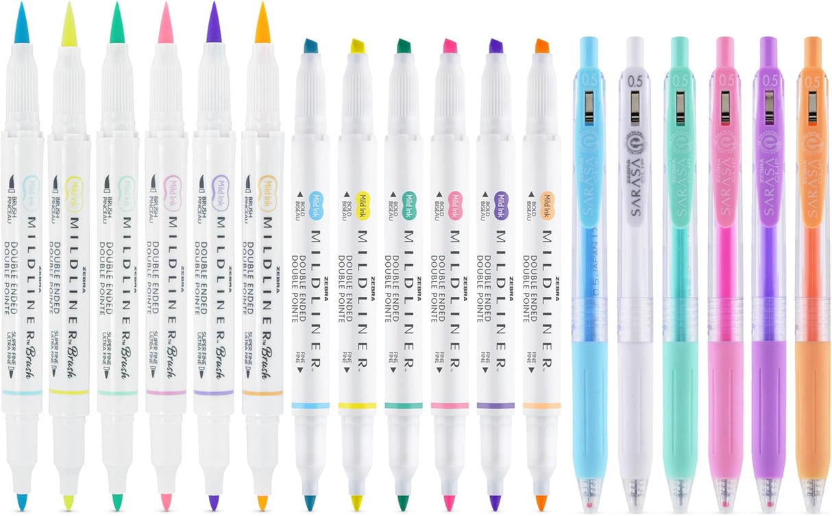 Zebra Pen Journaling and Lettering Set - Assorted Pastels, 18 pack-045888760189-LR-358288-2-LR eShop