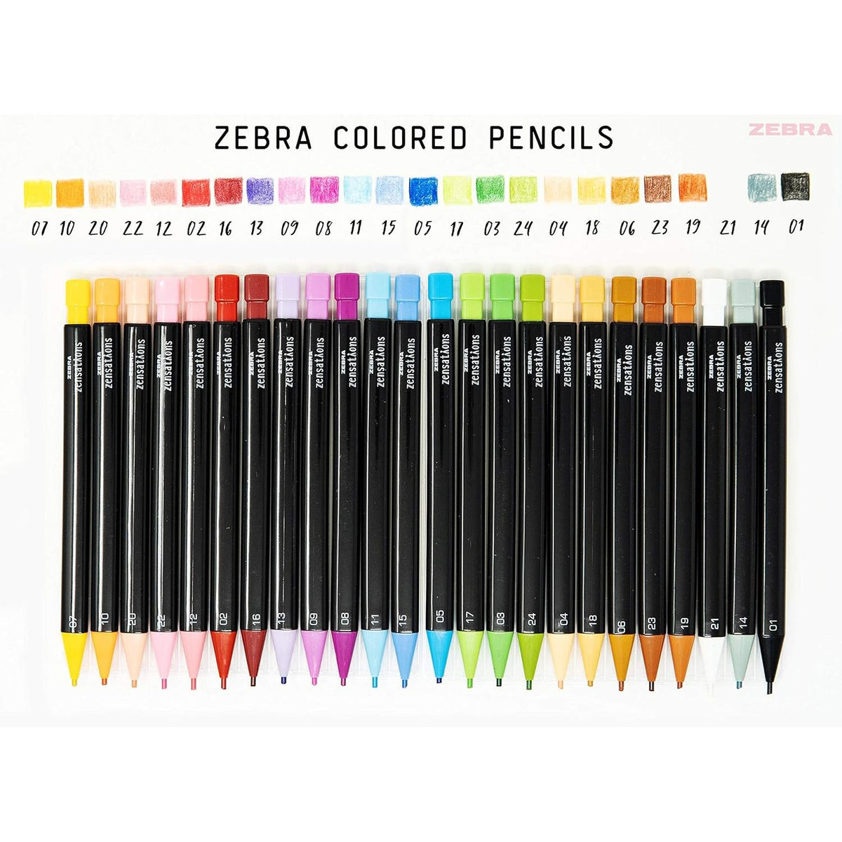 Zebra Pen Zensations Mechanical Colored Pencils, 2.0mm Point Size, 24-Count-045888081246-LR-354795-2-LR eShop
