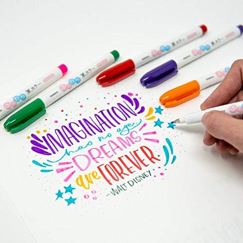 Zebra Zensations Funwari Fude Colored Brush Pen Set - Assorted Colors, 6 count-045888011069-LR-331078-5-LR eShop