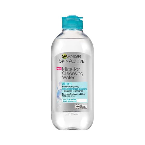 Garnier SkinActive Micellar Cleansing Water, For Waterproof Makeup, 13.5 fl. oz.