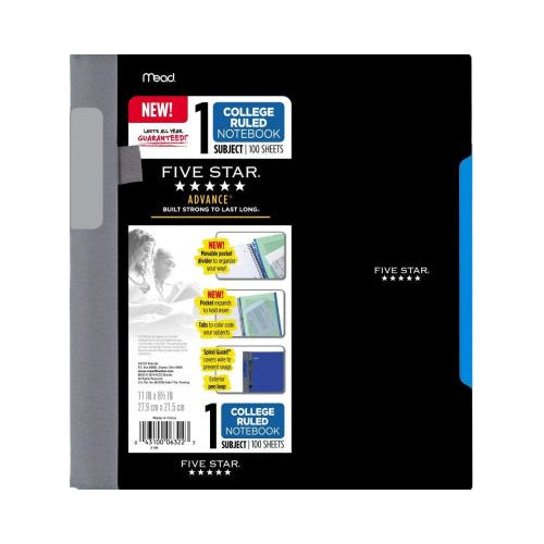 Five Star Advance Wirebound Notebook, 1 Subject