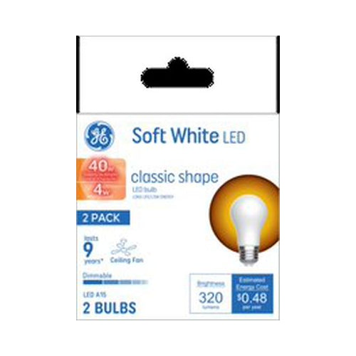 GE LED SW CLSC 40W FRST 2PK