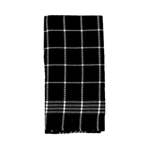 KITCHEN TOWEL JM 2PK WW BLACK