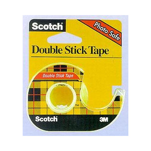 Scotch Double Sided Tape Dispensered Rolls, 1/2" x 250"