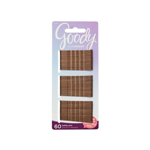 Goody Bobby Pins, 2" Brown, 60 CT