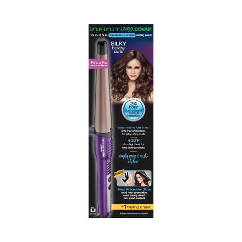 Conair infinitiPRO By 1-1/4"- 3/4" Tourmaline Ceramic Curling Wand, 1.0ea