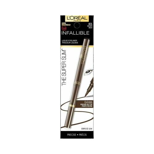 L'Oreal Paris Infallible Super Slim Long-Lasting Liquid Eyeliner, Brown, 0.034 fl. oz.