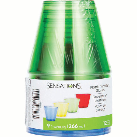 12CT 9 OZ PLASTIC TUMBLER ASST-092352988235-LR-354353-1-LR eShop