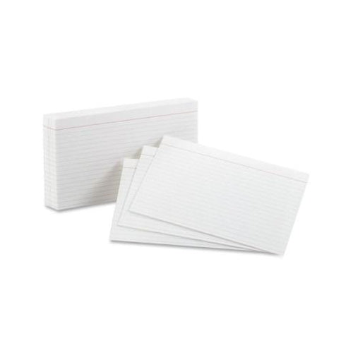 Oxford® Ruled Index Cards, 5" x 8", White, 100 Per Pack