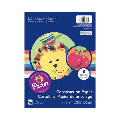 CONSTRUCT PAPER 9X12 96CT ASST