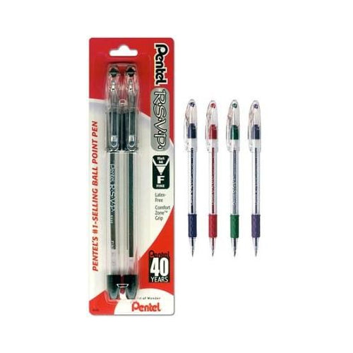 RSVP Ballpoint Pen, (0.7mm) Fine Line, Black Ink 2-Pk