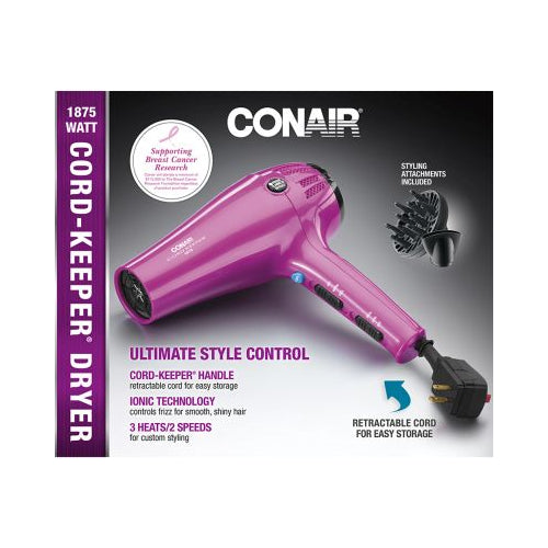 Conair Cord-Keeper Ionic 1875 Watt Ceramic Hair Dryer, 1.0 ct