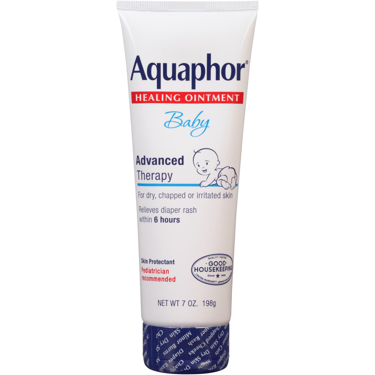 Aquaphor Baby Healing Ointment Advanced Therapy Skin Protectant, Dry Skin and Diaper Rash Ointment, 7 Oz Tube