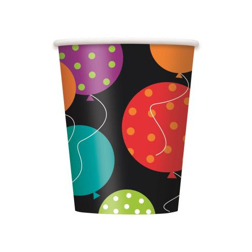 CUP 8CT BDAY/FETE CHEER 9OZ