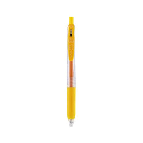 Zebra Sarasa Clip 0.5mm Gel Retractable Pens - Yellow, 12 ct