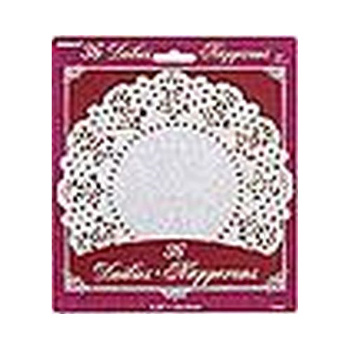 DOILIES 6.5" WHITE RND LACE