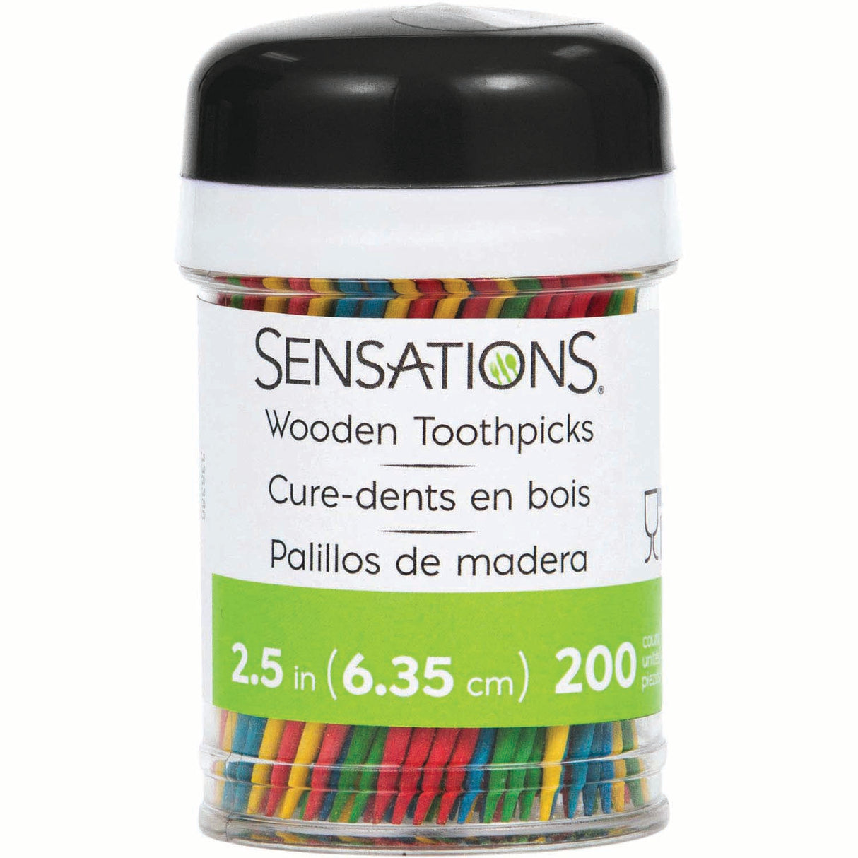 SENSATIONS Colorful Wooden Toothpicks - 2.5 Inch, 200 count-092352988549-LR-354368-1-LR eShop