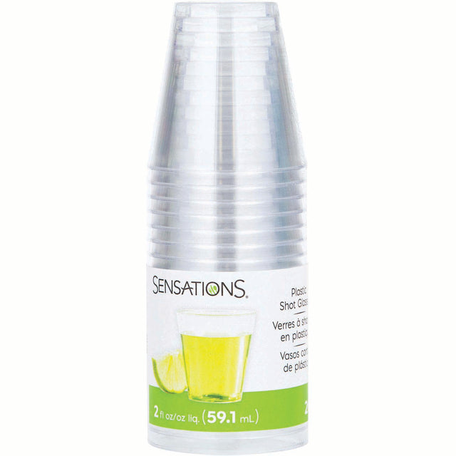 SENSATIONS Plastic Shot Glasses - Clear, 2 oz-092352988204-LR-354350-1-LR eShop