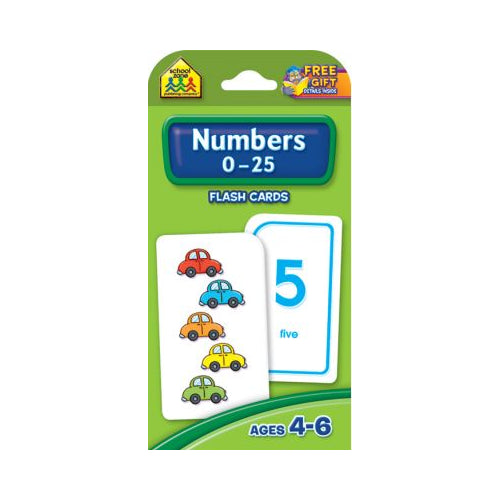 School Zone Numbers 0-25 Flash Cards