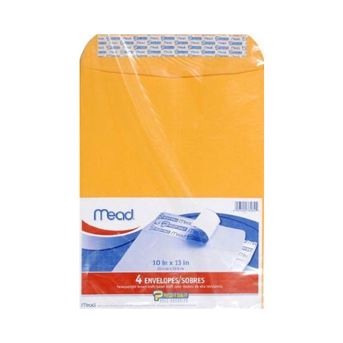 Mead Press-It Seal-It Envelopes  10  x 13   4 pk