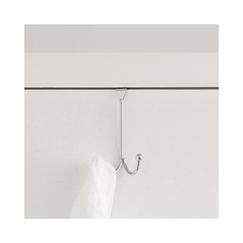 Home Basics Over the Door Double Hook - Chrome