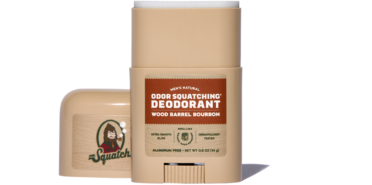 Dr. Squatch Mini Deodorant - Wood Barrel Bourbon, 0.5 oz
