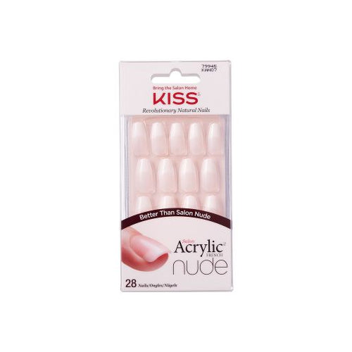 KISS Salon Acrylic French Nails Leilani, 28 count