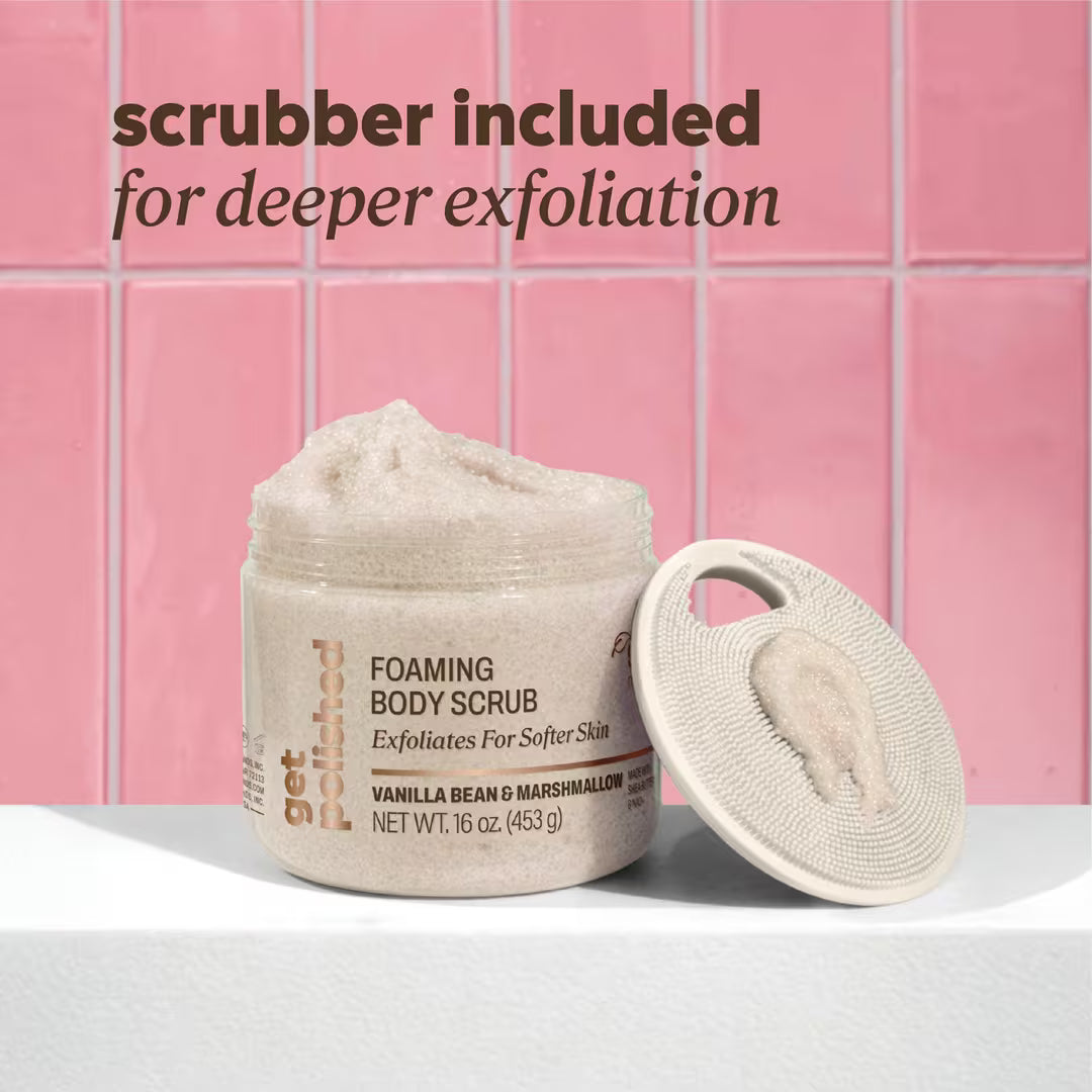 ONYX Get Polished Foaming Body Scrub, Vanilla Bean & Marshmellow, 16 oz